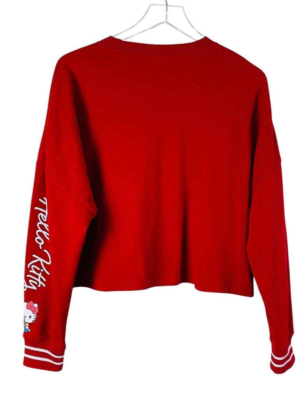 Hello Kitty Hot Topic Varsity Crop Sweatshirt Size L - Picture 4 of 6